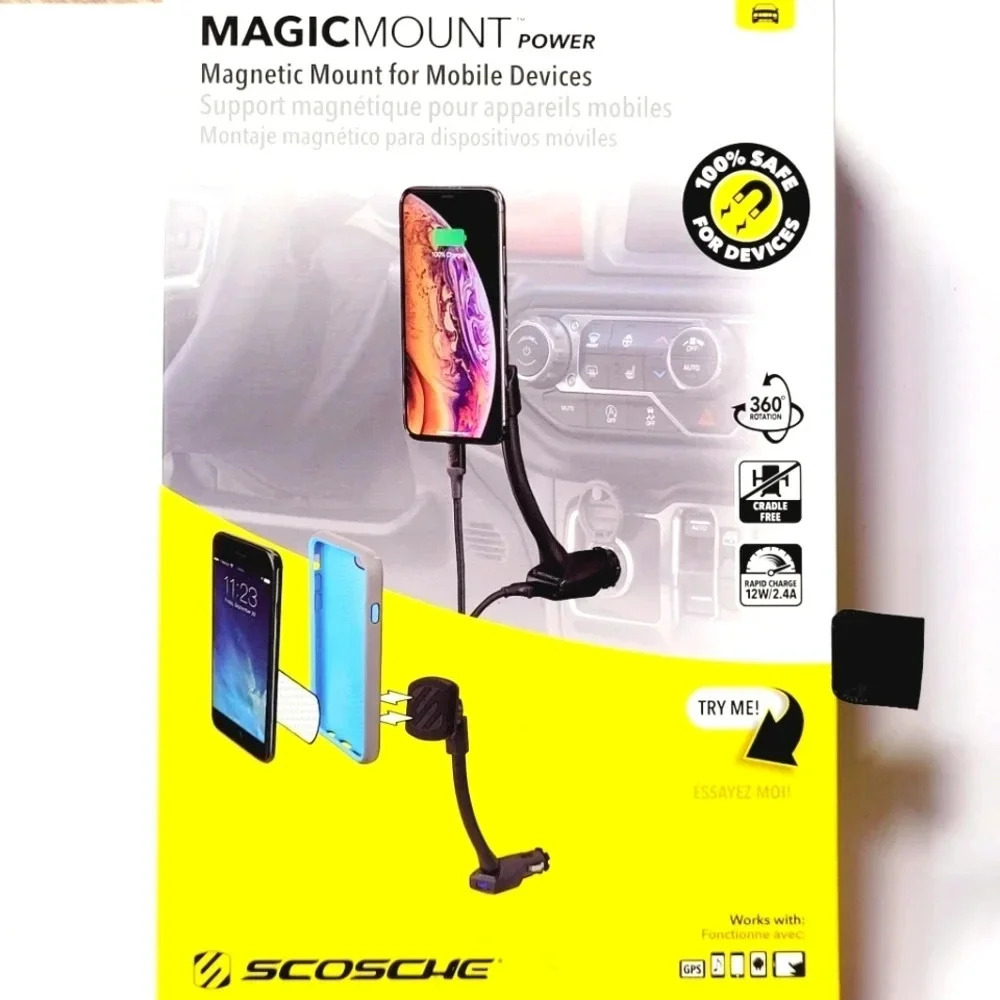Scosche magicMOUNT Power Magnetic Car Vent Mount for Mobile Devices New‎ in Box